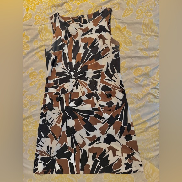 Scarlett Black and Brown Abstract Midi Dress - Picture 1 of 7